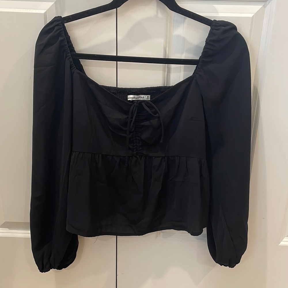 Abercrombie & Fitch Black Blouse Sz Medium